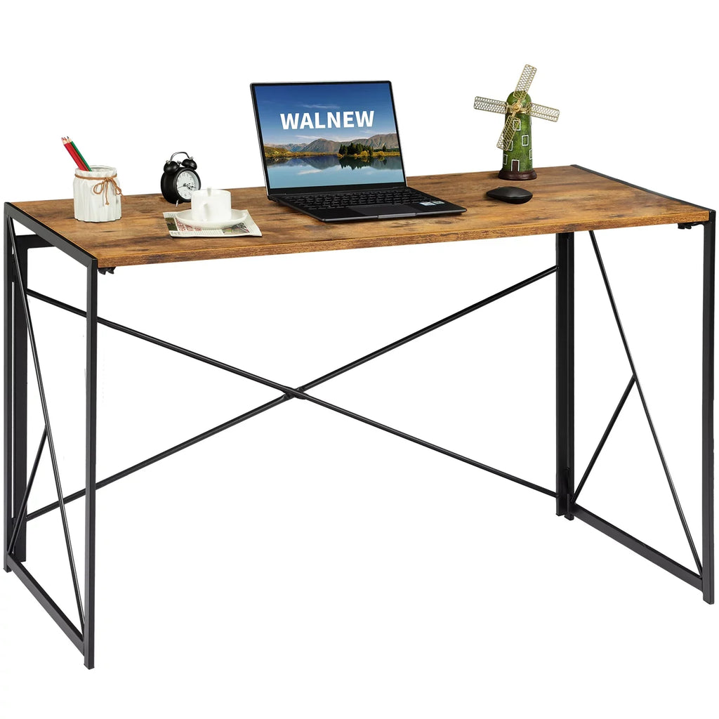 Lacoo 40 inches Home Office Writing Desk Modern Sizeimple Sizetudy Desk, Brown