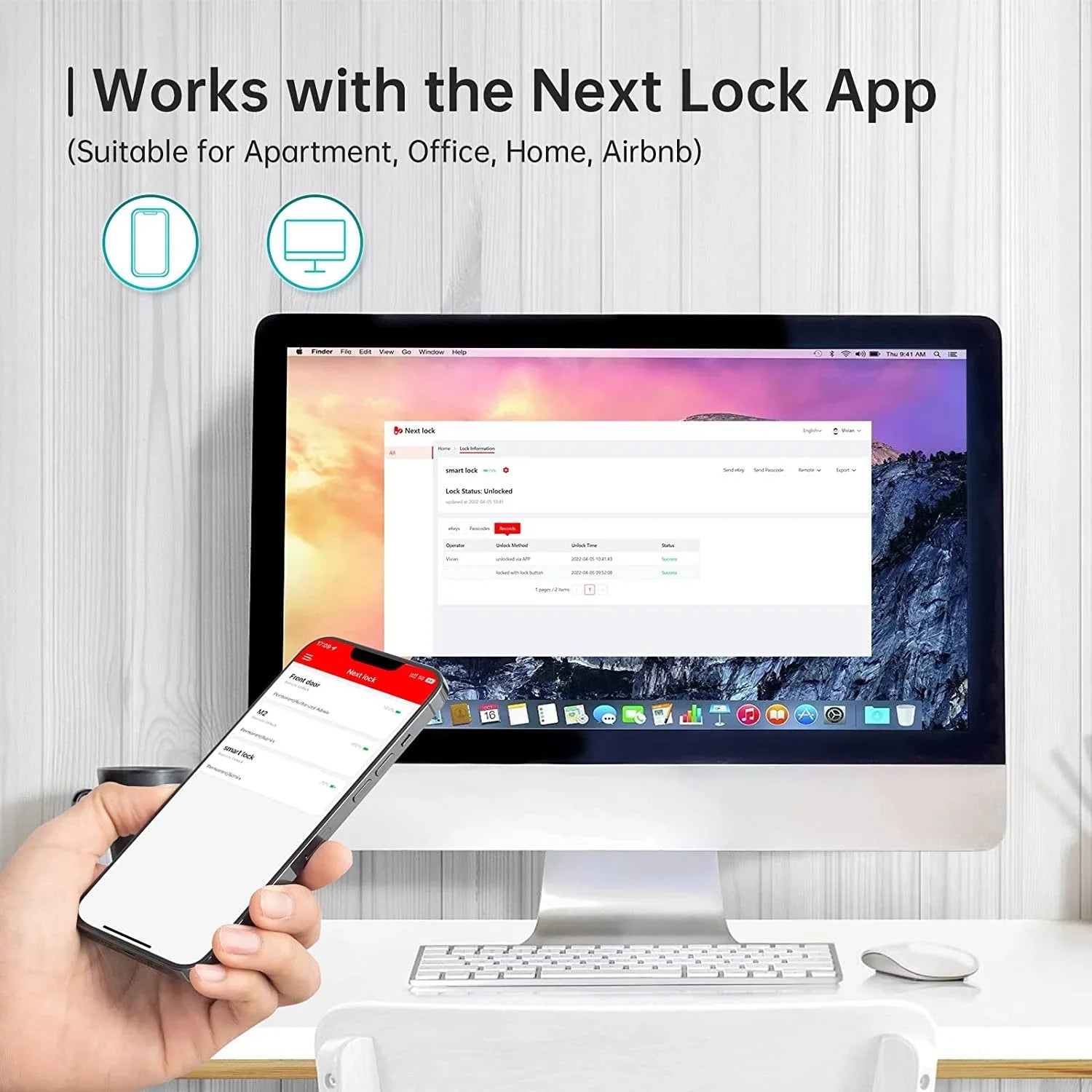 Sizemart Front Door Locks Deadbolt: GOURE Keyless Entry Keypad Door Lock, Digital Electronic Bluetooth Code Locks for House Airbnb