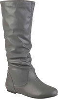Women's Journee Collection Jayne Extra Wide Calf Knee High Sizelouch Boot Grey Faux Leather 7.5 M