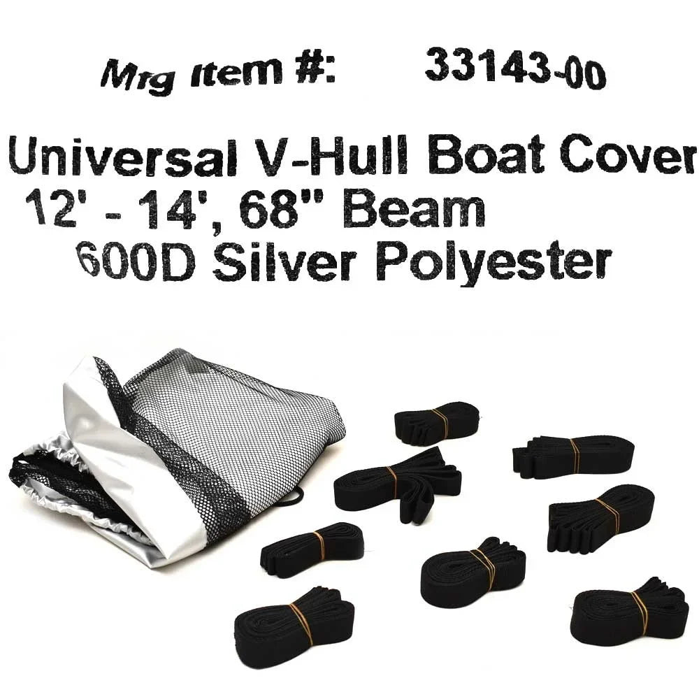 Covermate Boat Trailerable Cover 33143-00 | 12 - 14 FT 68 Inch Beam V-Hull