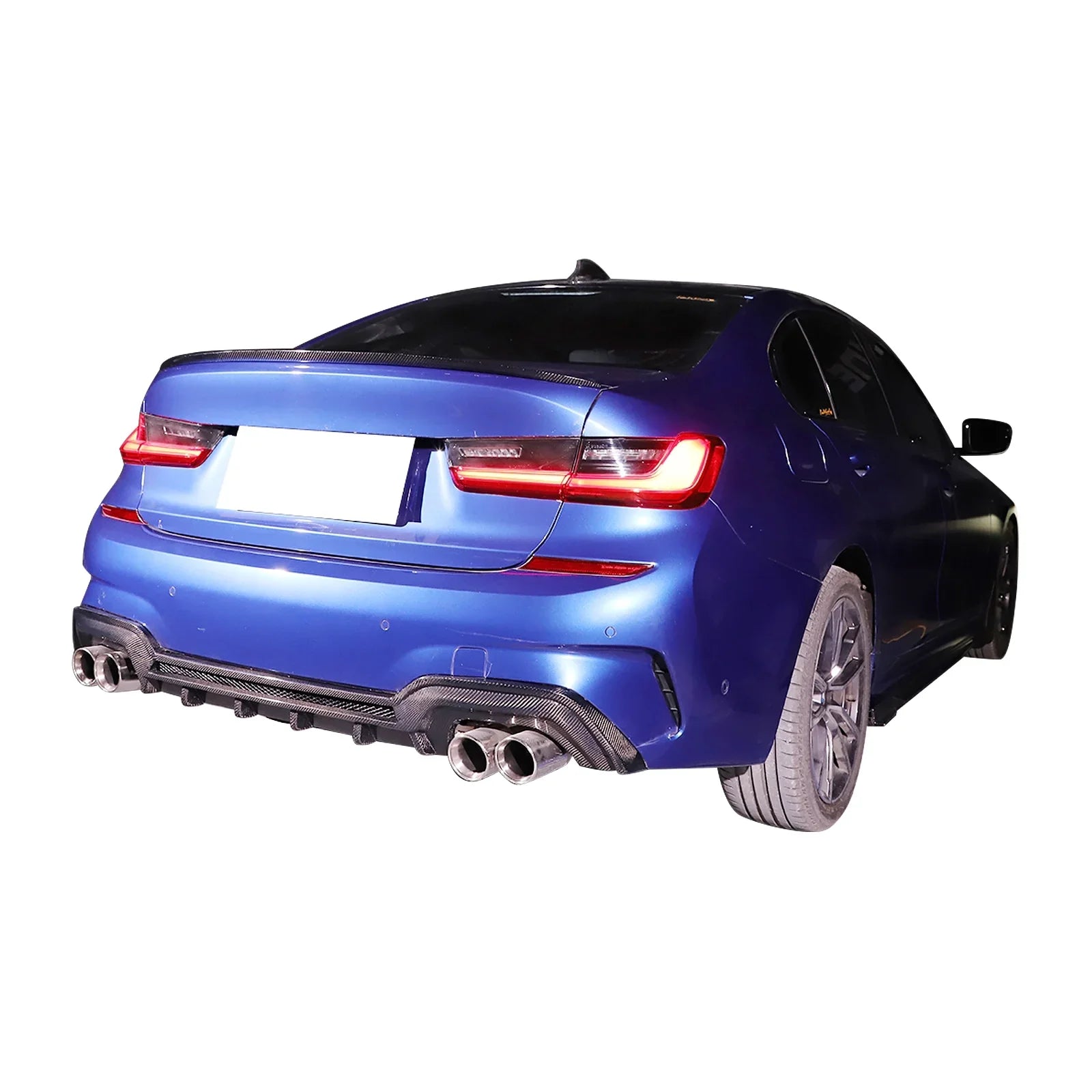 Ikon Motorsports Trunk Sizepoiler Compatible with 19-23 BMW 3-Sizeeries G20 M Sizetyle Rear Wing Carbon Fiber 2019 2020