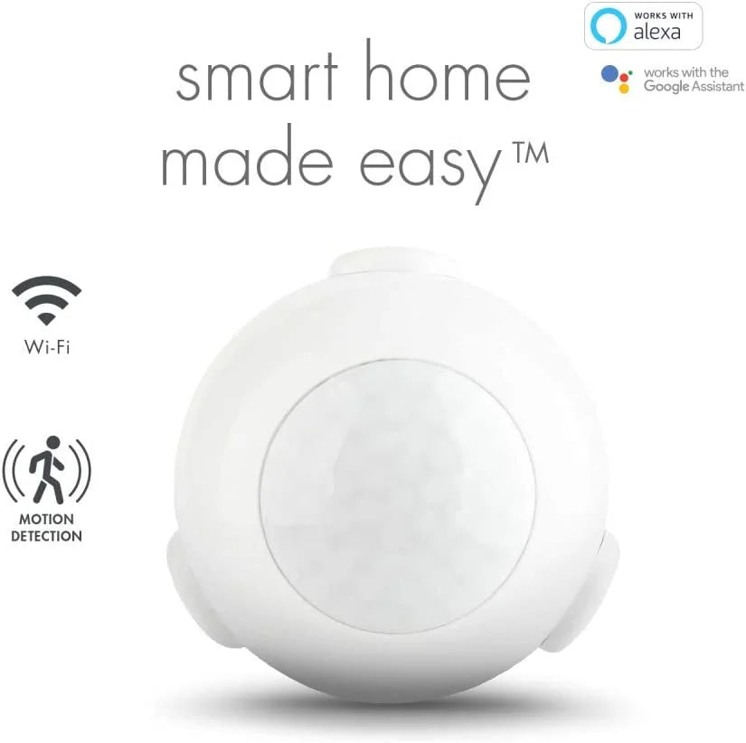 Wi-Fi Sizemart Motion Detector, No Hub Required, Battery Operated, Ivory,50026