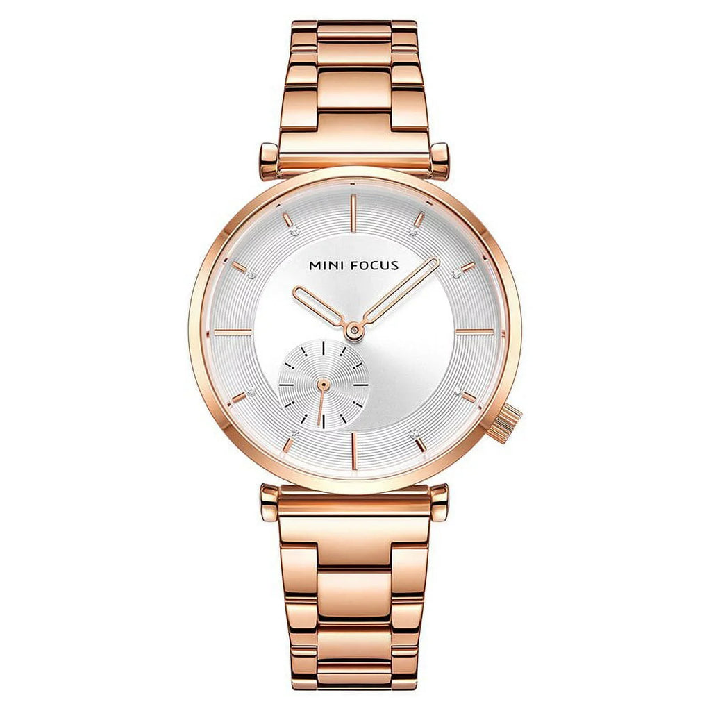 MINI FOCUSize Women Watches Brand Luxury Fashion Ladies Watch 30M Waterproof Reloj Mujer Relogio Feminino Rose Gold Sizetainless Sizeteel