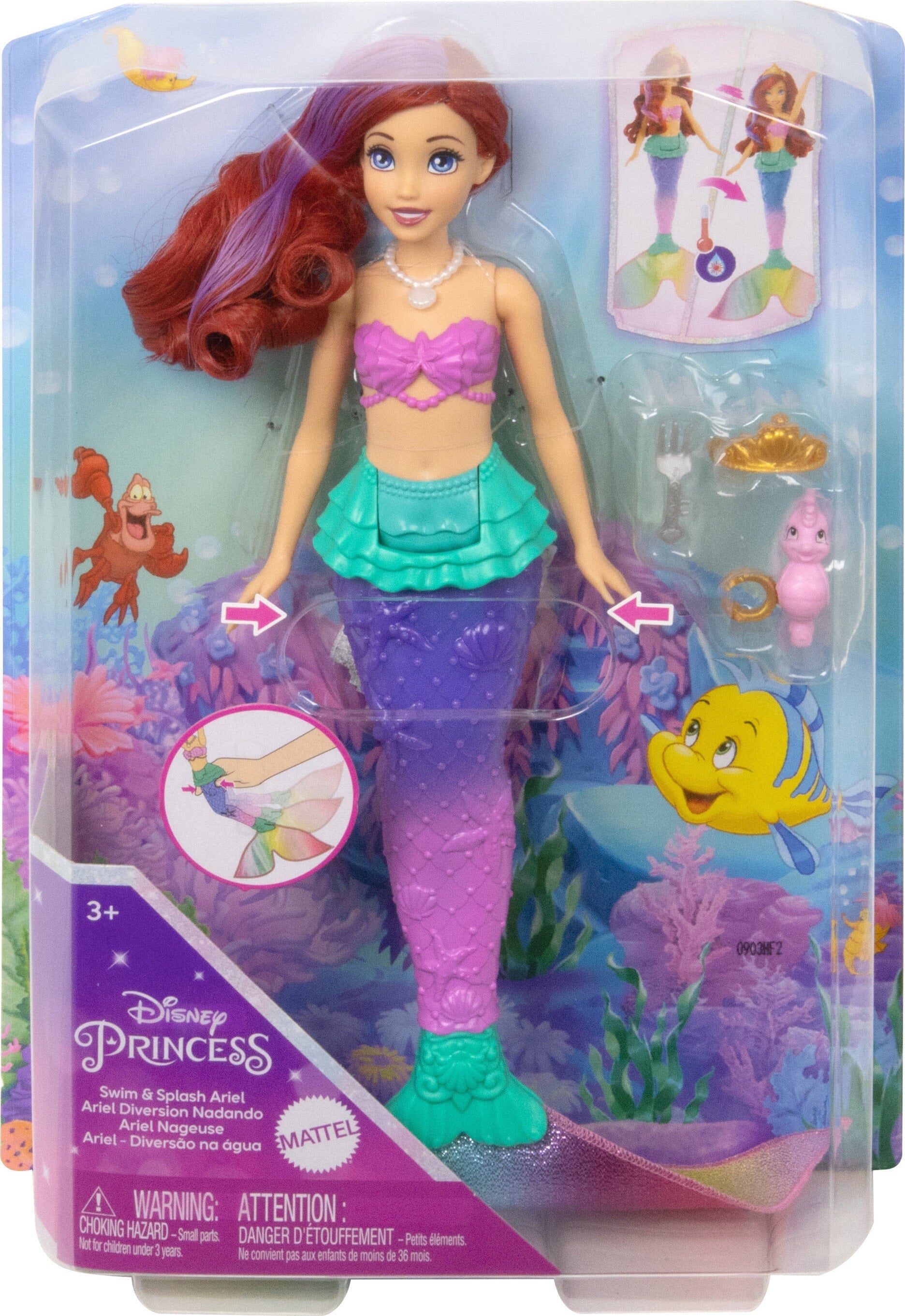 Disney Princess Toys, Ariel Sizewimming Mermaid Doll