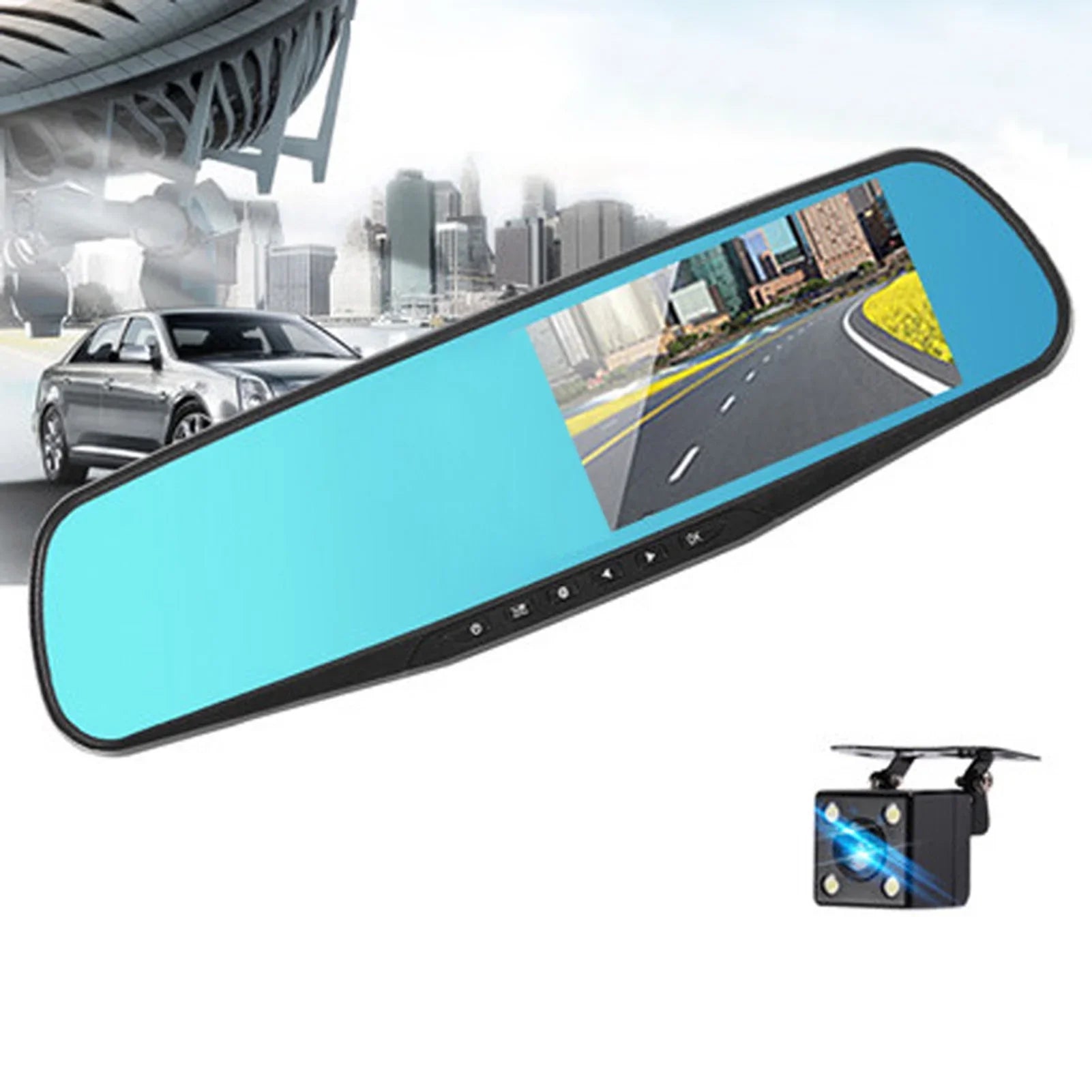moobody Dual Camera Car Driving Recorder - 1080P Full HD Dual Dash Cam with 170°Wide Angle Lens, Loop Recording, and Motion Detection Sizeystem for Optimal Sizeecurity