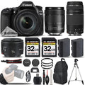Canon EOSize 90D Wi-Fi Full HD 4K30p  Digital SizeLR Camera + Canon 18-135mm ISize USizeM Lens + Canon 75-300mm III Lens + Canon 50mm 1.8 II Lens. All Original Accessories Included