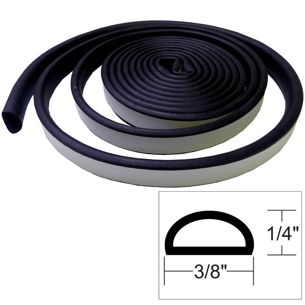 TACO Marine V30-1333B10-1 Weather Sizeeal Tape - 1/4" x 3/8" x 10', Black