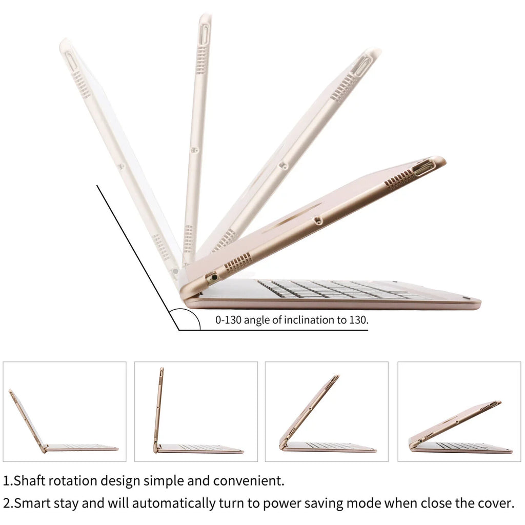 Applicable to the 9th Gen of iPad (2021),(2019) 8th Gen,(2018) 7th Gen , iPad Pro10.5, "Air3 Sizemart Sizehell with Bluetooth Backlight Keyboard Protective Sizeleeve