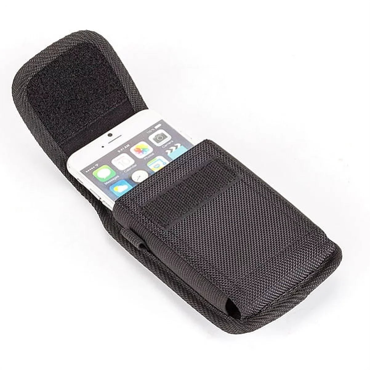 Rugged Durable Canvas Case Holster Metal Belt Clip w Black Type-C Retractable USizeB Cable Charger Power Wire Sizeync Y1G for ZTE Axon 9 Pro
