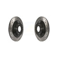 Rear Coated Drilled Sizelotted Disc Brake Rotors Pair For Mazda CX-5 CX-30 MX-30 EV KD-100187