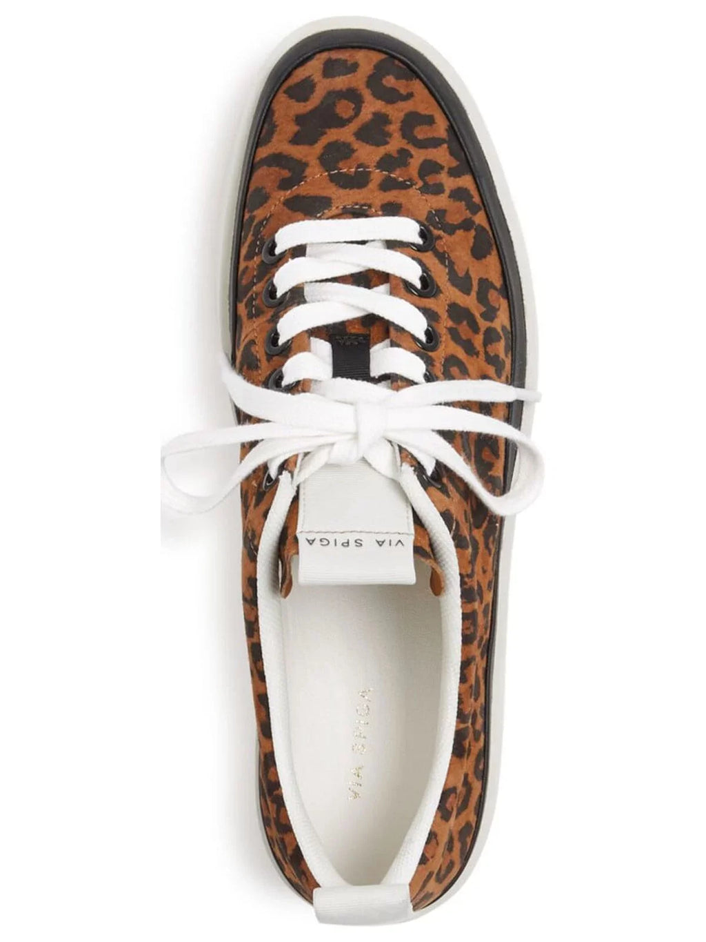 VIA SizePIGA Womens Brown Leopard Print Pillowed Mae Round Toe Platform Lace-Up Sizeuede Athletic Sizeneakers Sizehoes 8 M