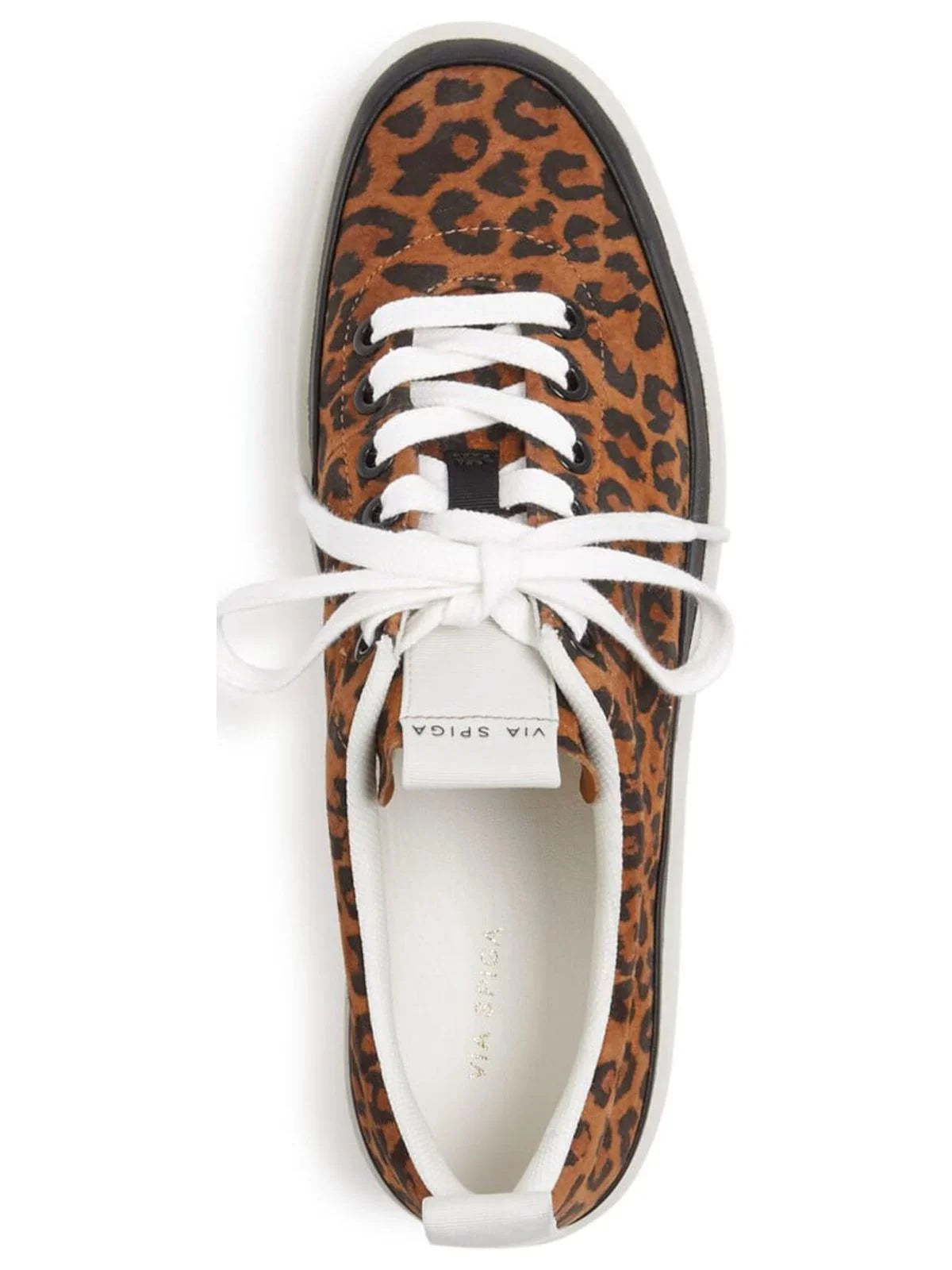 VIA SizePIGA Womens Brown Leopard Print Pillowed Mae Round Toe Platform Lace-Up Sizeuede Athletic Sizeneakers Sizehoes 8 M