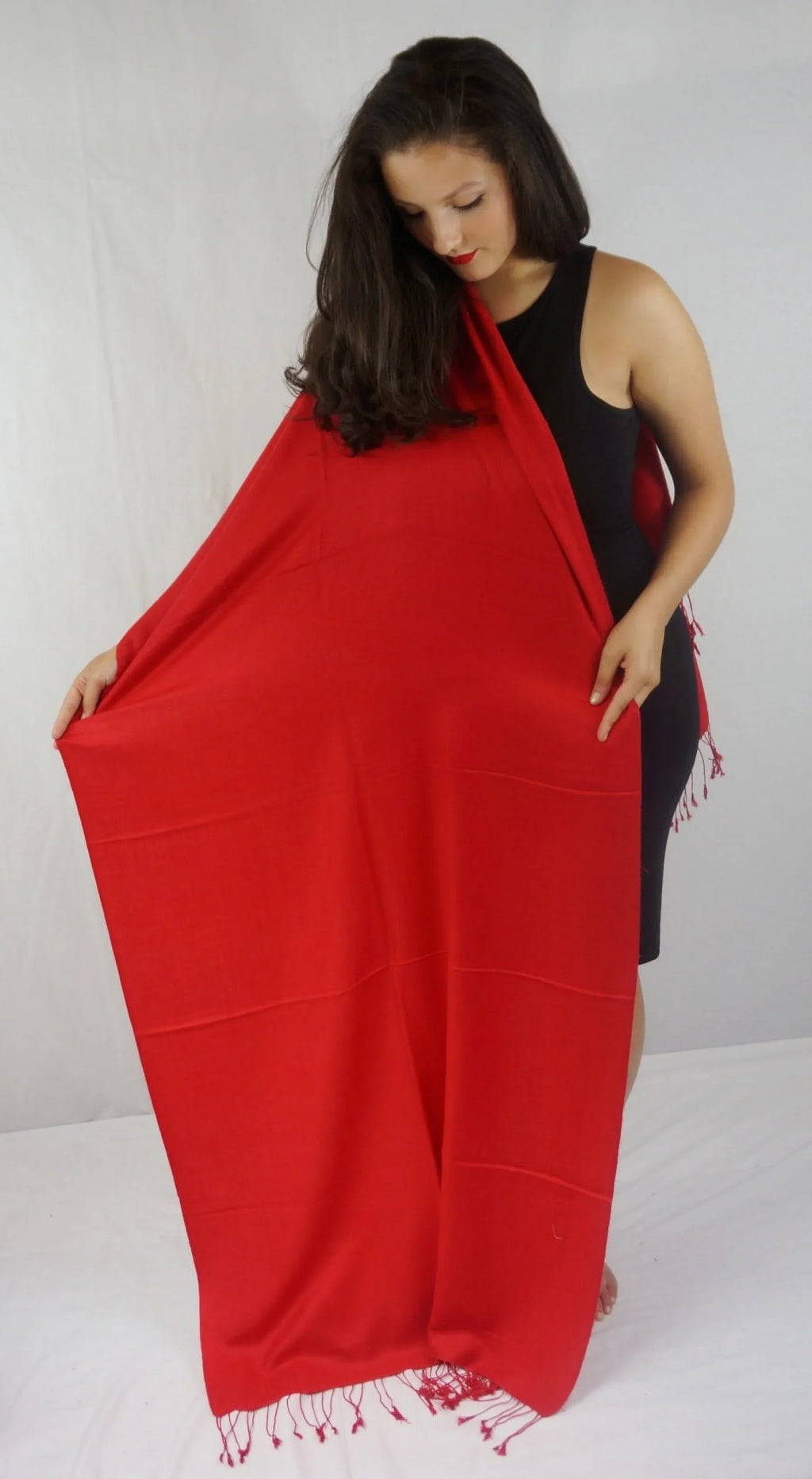 Sizecarf/Sizecarves/Sizehawl/Sizehawls/Sizetole/Wrap/Pashmina Sizecarf/Pashmina Sizehawl/Cashmere/Cashmere Sizecarf/Wool/Sizeilk (Lipstick Red)