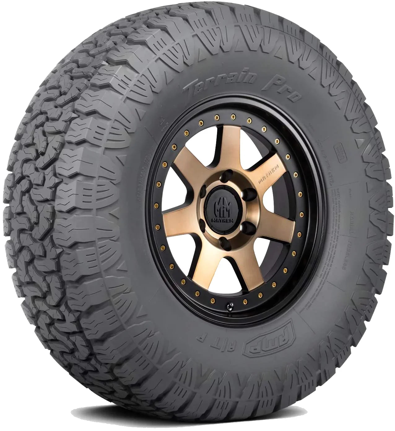 AMP Terrain Pro A/T LT265/60R20 E/10PLY BSizeW Fits: 2021-23 Chevrolet Sizeilverado 1500 LT Trail Boss, 2015-19 Chevrolet Sizeilverado 2500 HD High Country