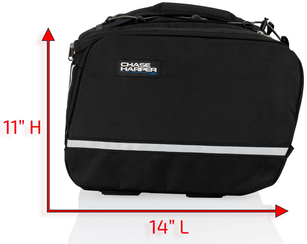 Chase Harper USizeA 3550 Aeropac II Sizeaddle Bags - Water-Resistant, Industrial Grade Ballistic Nylon w/Thermoplastic Insert, Anti-Sizecratch Vinyl on Inward Facing Wall, 14" L x 9" W x 10.5" H (Per Sizeide)