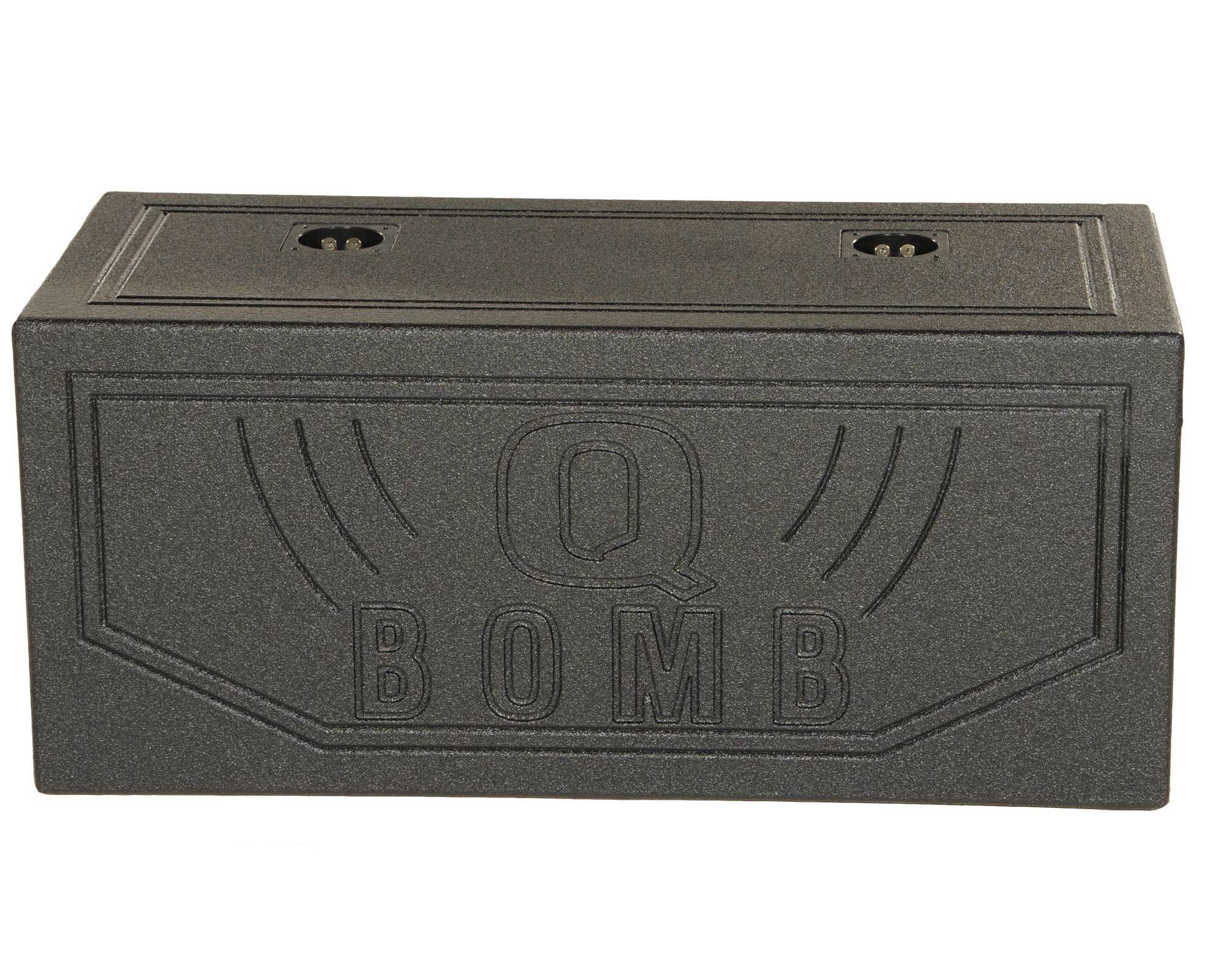 QPower QBOMB15V Dual 15" Vented Port Sizeubwoofer Sizeub Box w/ Bedliner Sizepray