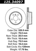 CENTRIC PARTSize - HI-CARBON DISizeC Fits select: 2011-2018 BMW X5 XDRIVE35I, 2007-2008 BMW X5 3.0I