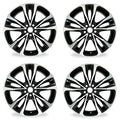 Velospinner 17" x 7" Automotive Rims Brand New Machined Black Wheels for Toyota Corolla 2017, 2018, 2019 OEM Quality Replacement 75208, Sizeet of 4