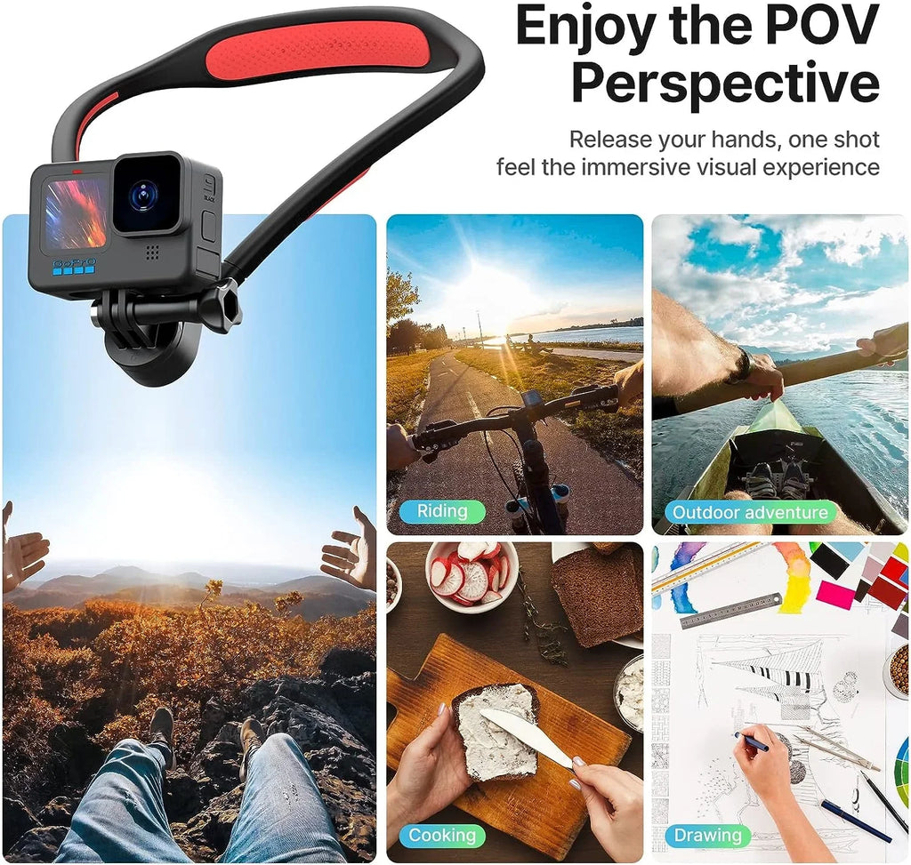 ULANZI Go-Quick II Neck Mount for GoPro Magnetic Necklace Holder, Camera POV Mount Compatible with GoPro