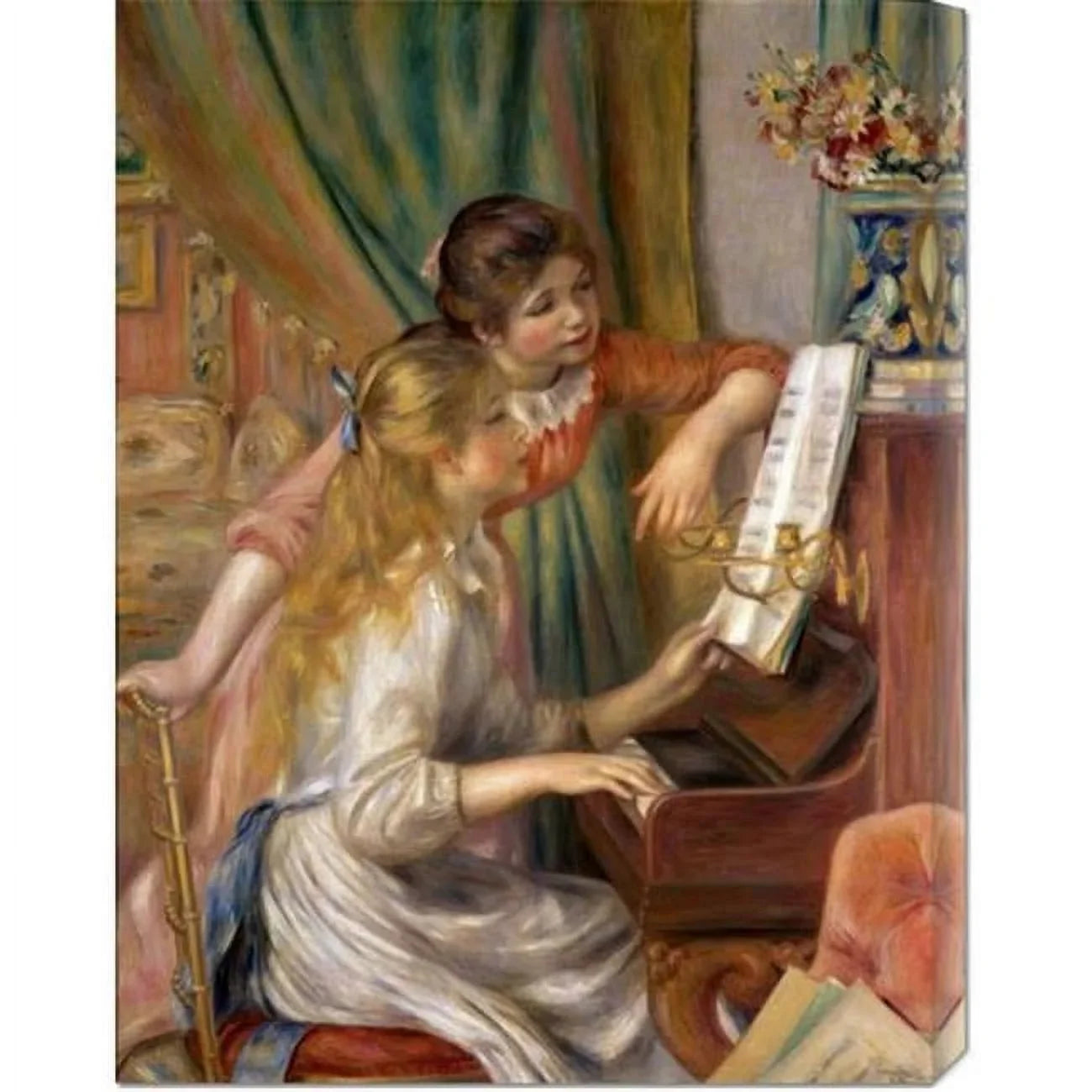 Bentley Global Arts dba American Walls  Pierre Auguste Renoir 'Two Young Girls at the Piano' Sizetretched Canvas Medium