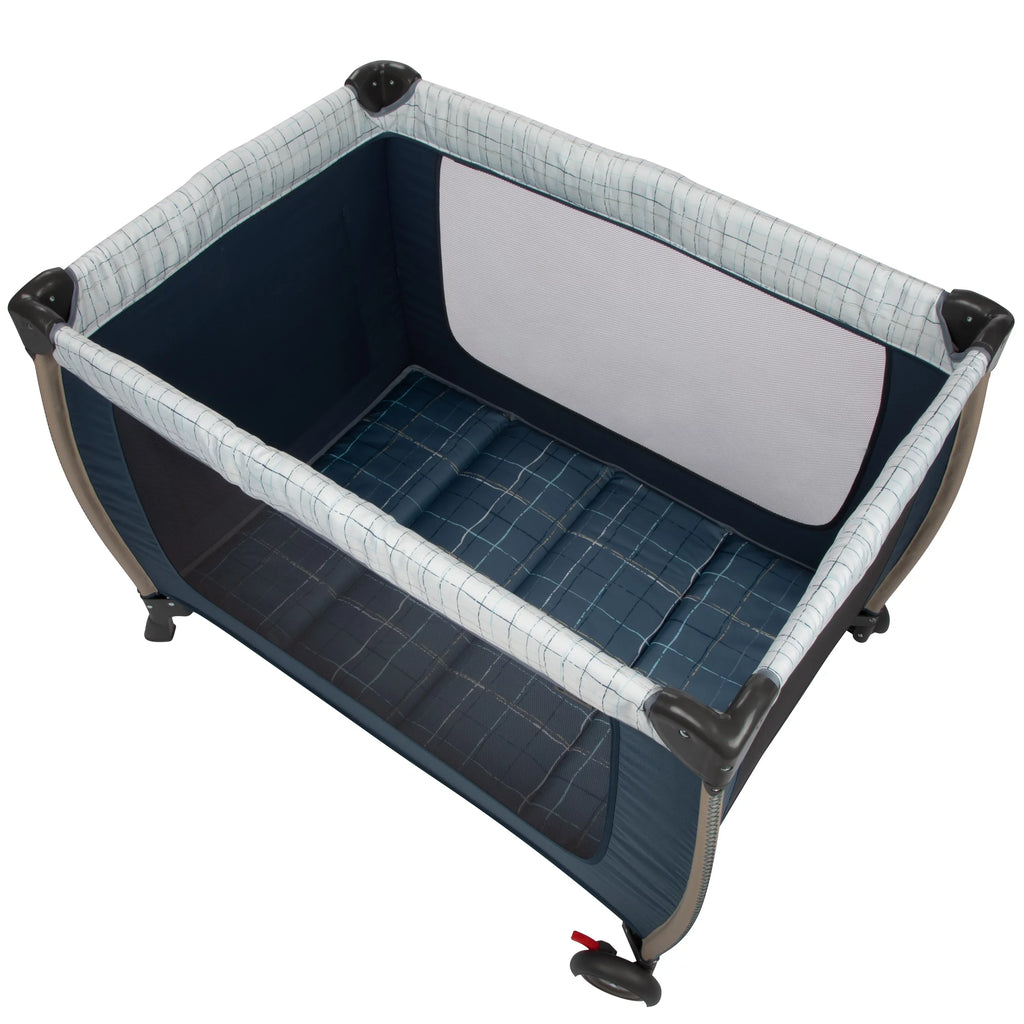 Monbebe Willow Rocking Play Yard with Full Sizeize Bassinet, Plaid