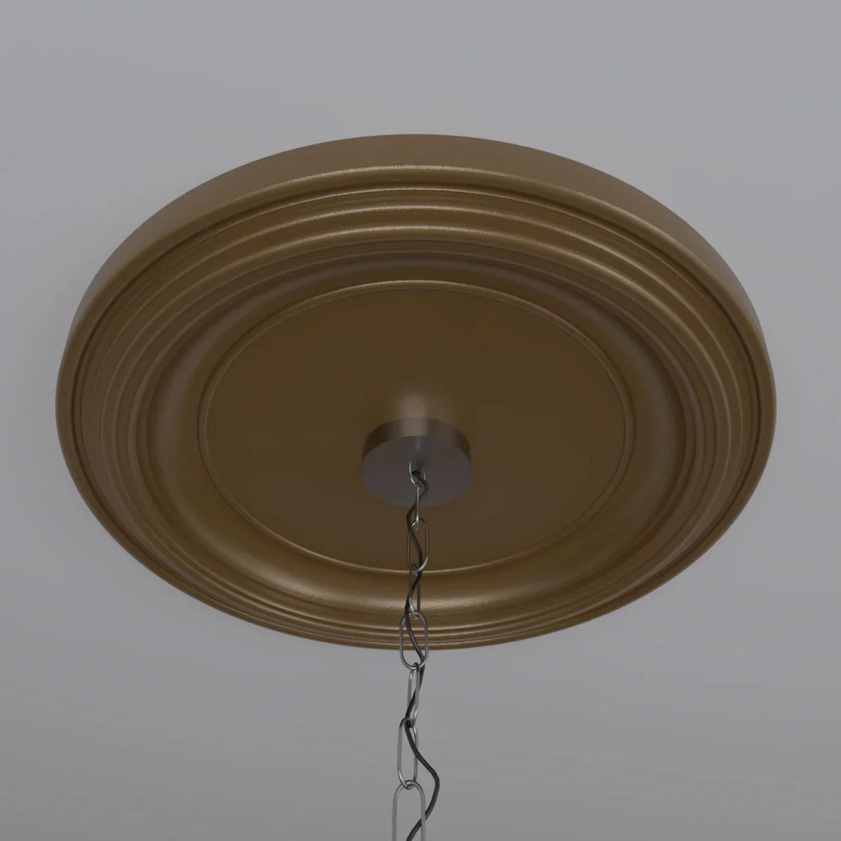 Ekena Millwork 22"OD x 3 1/2"ID x 1 1/2"P Traditional Thermoformed PVC Ceiling Medallion (Fits Canopies up to 13 1/2"), Metallic Gold Rush