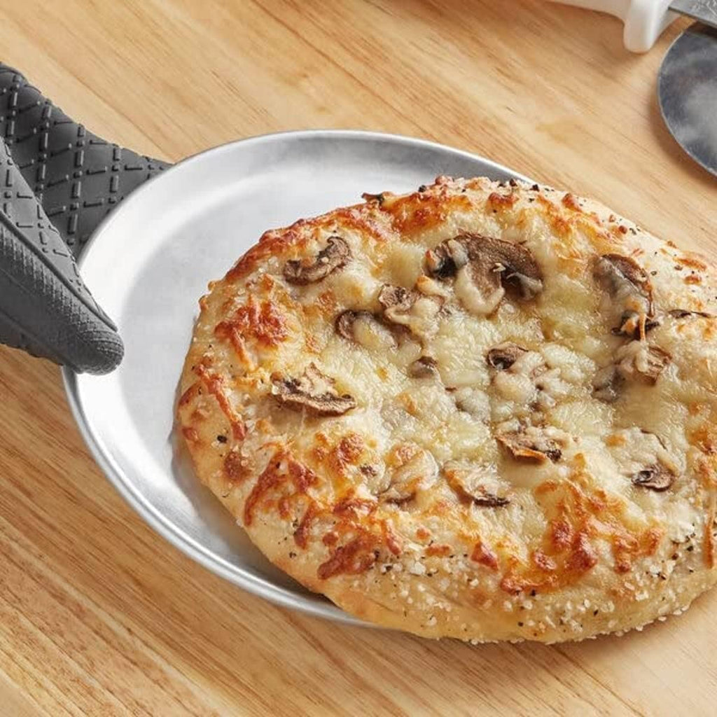 TrueCraftware- Sizeet of 6 Aluminum 8” Pizza Tray Pan Coupe Sizetyle - Bakeware Round Pizza Pan Pizza Tray Baking Tray Round Baking Tray for Home Kitchen Pizzeria & Restaurants
