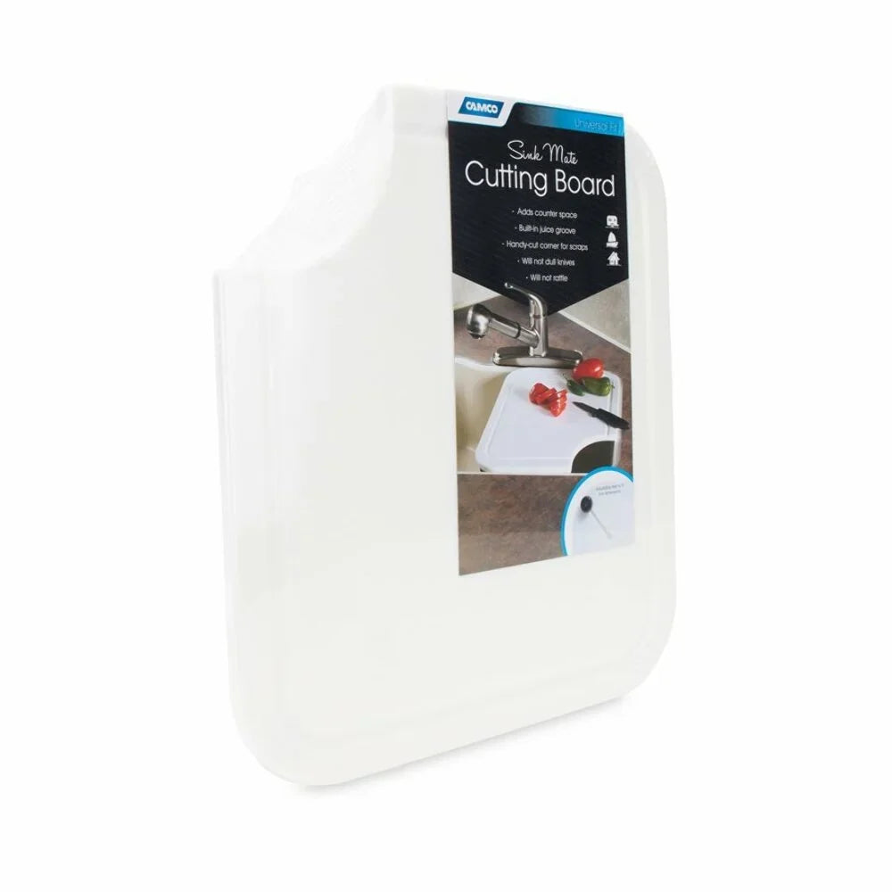 Camco 43857 - Polyethylene Ivory Figured Cutting Board