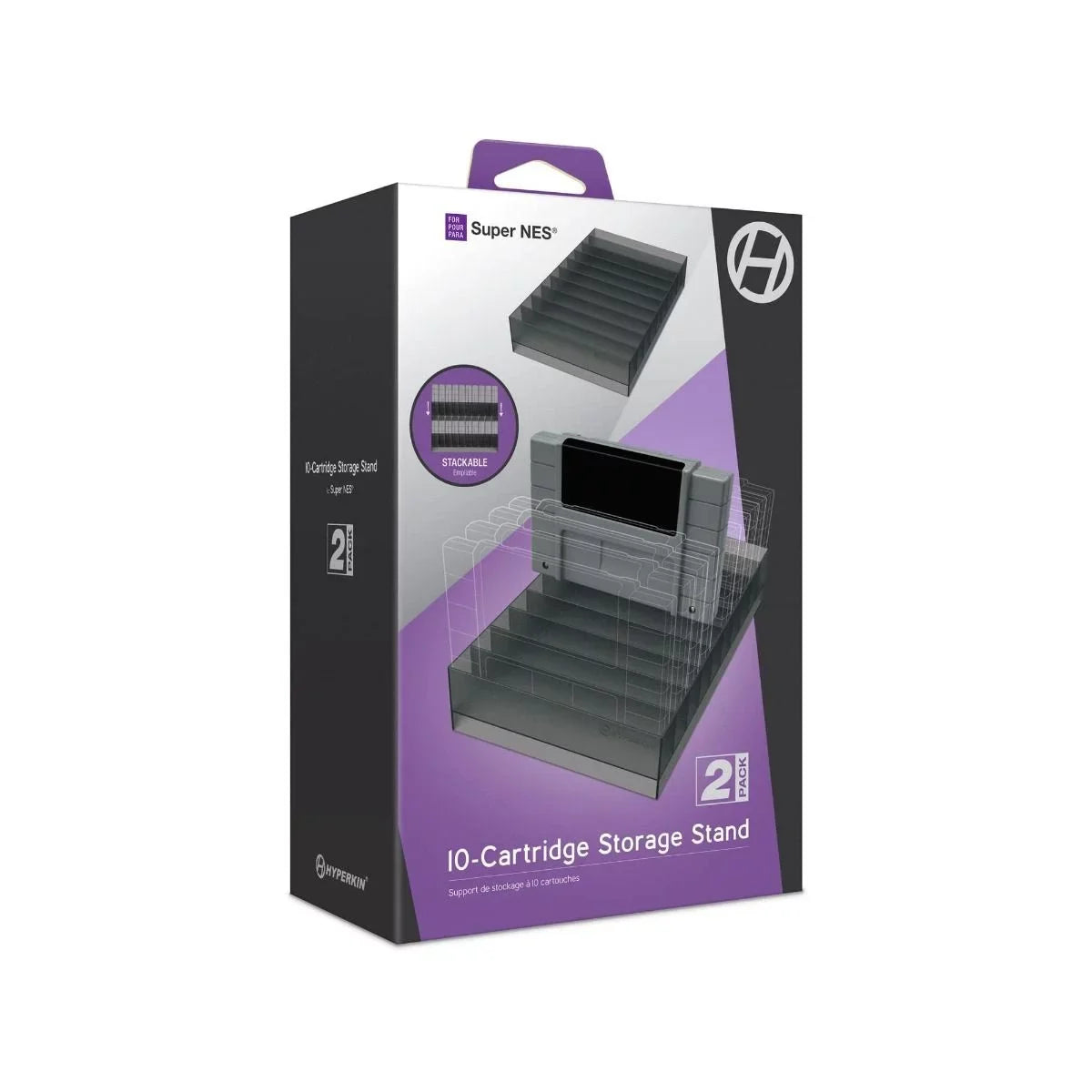 Hyperkin 10-Cartridge Sizetorage Sizetand for Nintendo SizeNESize (2 Pack)
