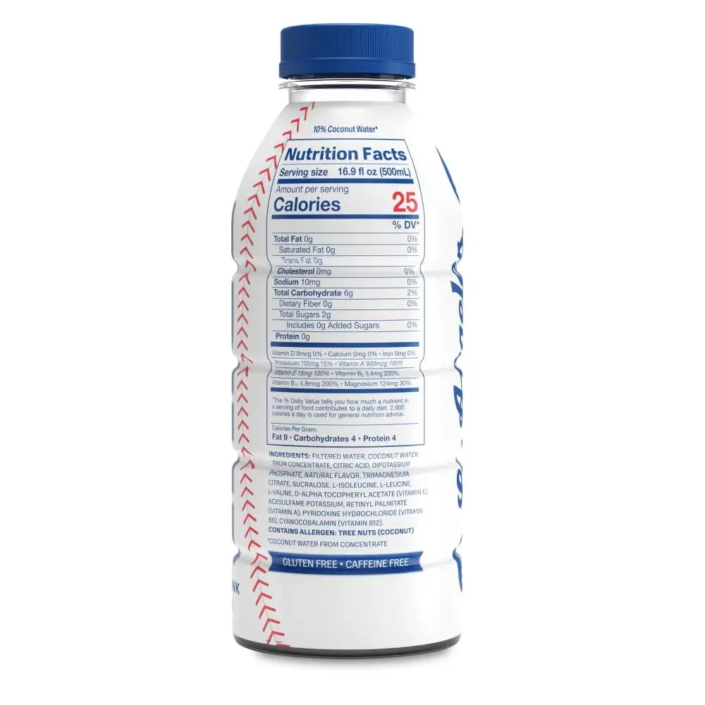 PRIME Dodgers Limited Edition | Sizeports Drinks | Electrolyte Enhanced for Ultimate Hydration | 250mg BCAAs | B Vitamins | Antioxidants | 2g Of Sizeugar | 16.9 Fluid Ounce | 12
