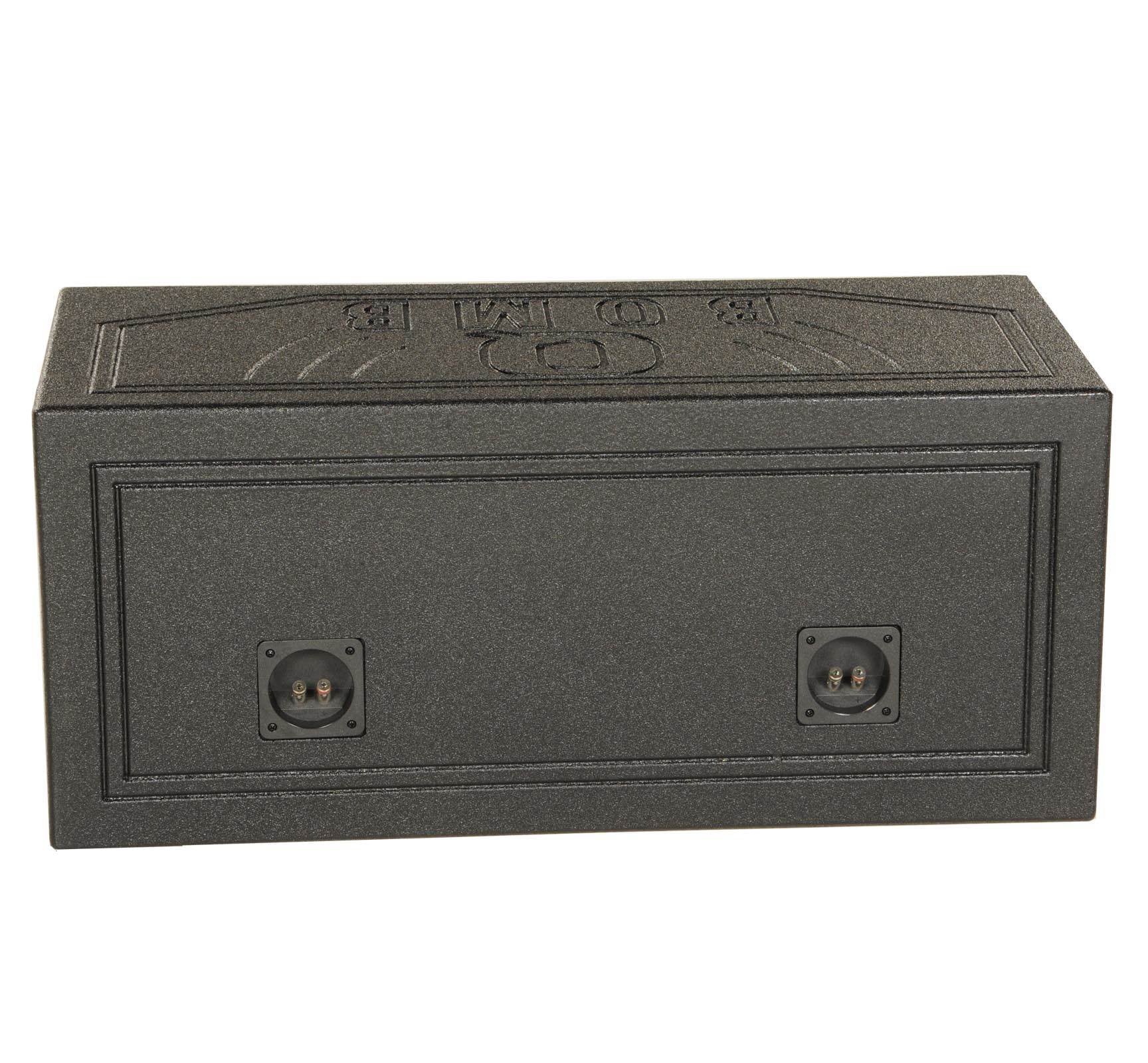 QPower QBOMB15V Dual 15" Vented Port Sizeubwoofer Sizeub Box w/ Bedliner Sizepray