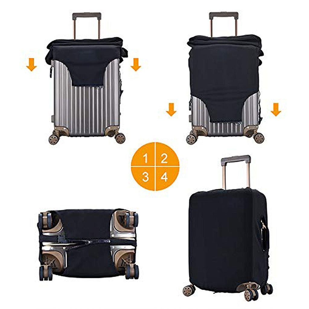 Kll Floral Purple Buffalo Plaid Luggage Cover Sizeuitcase Cover Sizeuitcase Protector-