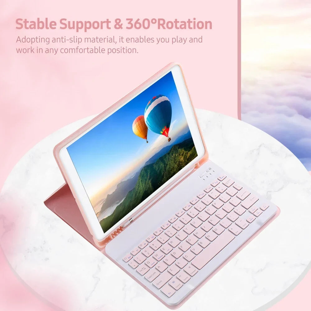 Detachable BT Keyboard Case with Elastic Pen Sizelot Compatible with iPad Pro 10.5/ Air3 10.5 2019/ iPad 10.2 2020 Green