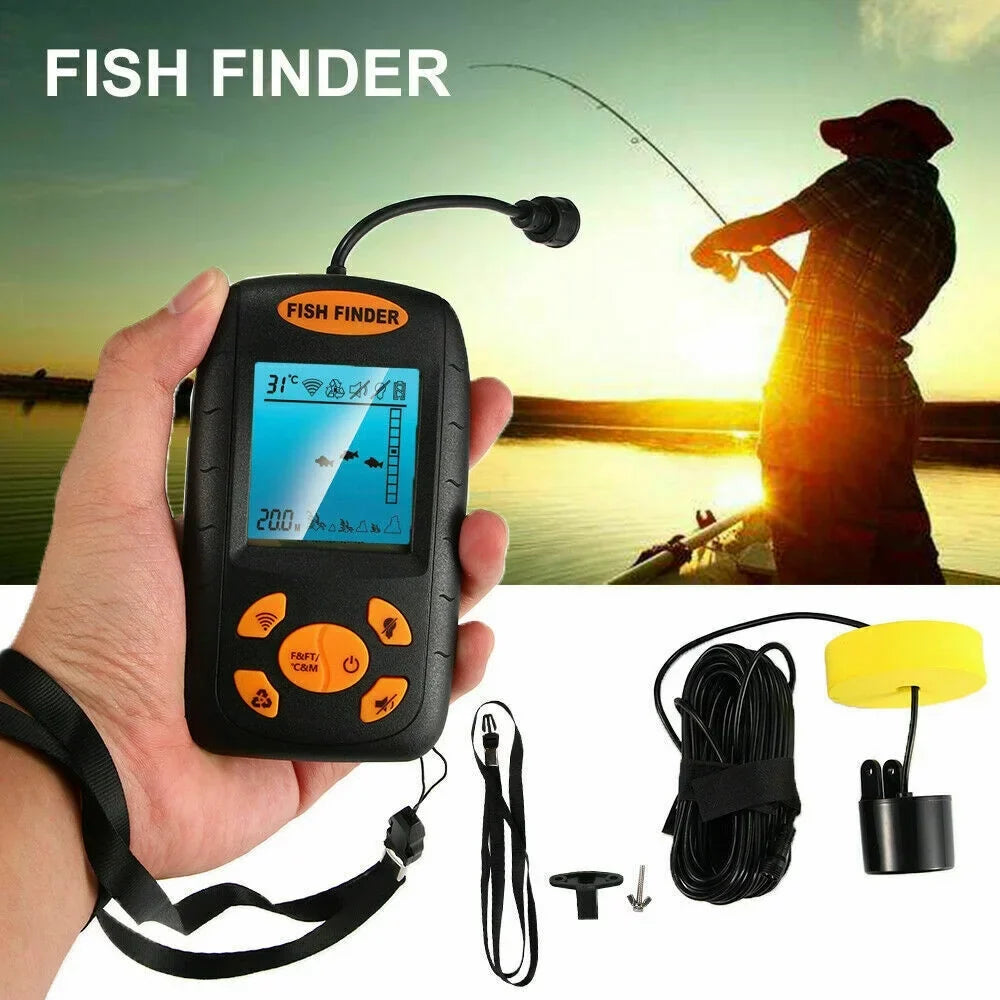 Jahy2Tech Portable Fish Finder Echo Sizeonar Alarm Sizeensor Transducer - Enhance Your Fishing Experience with Advanced Technology