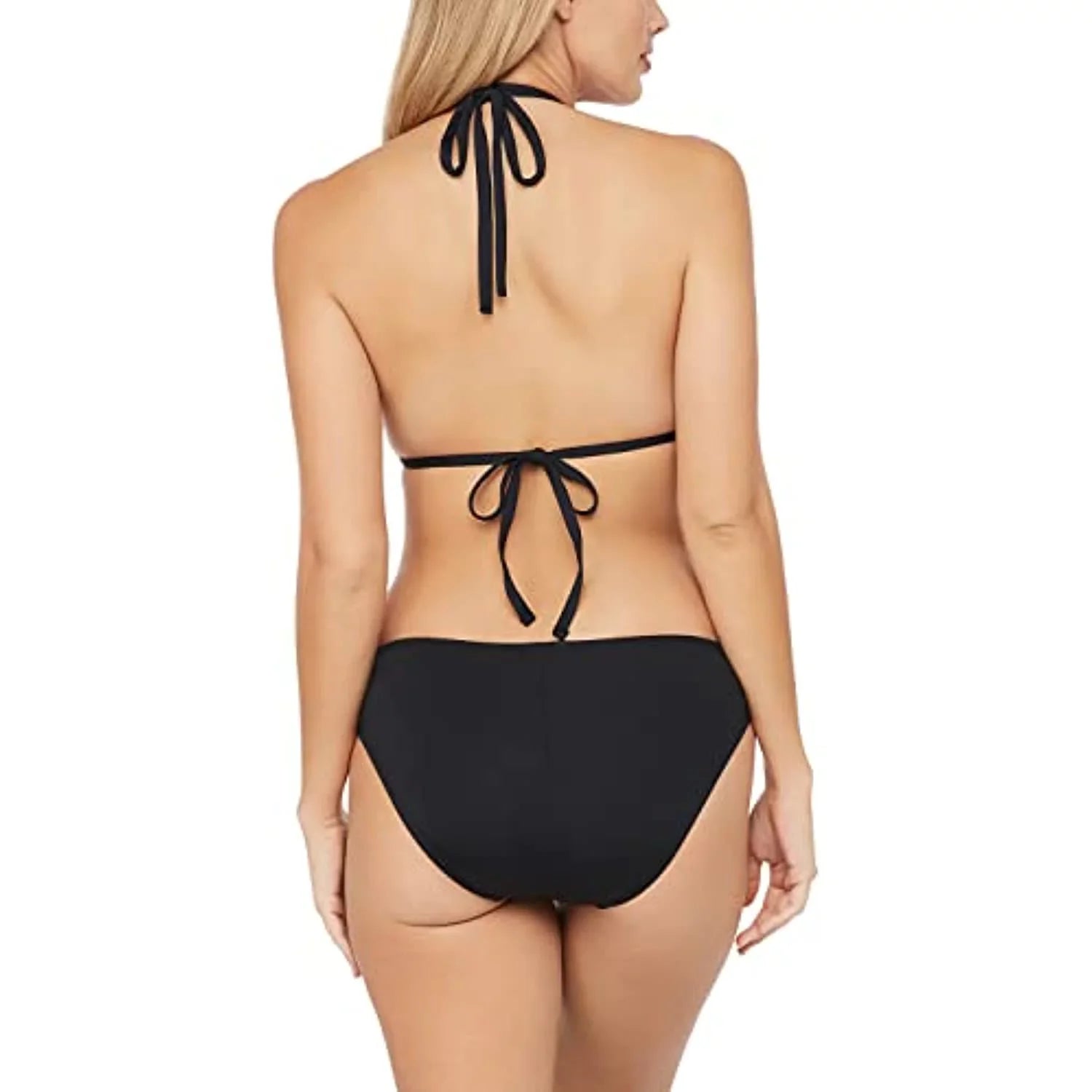 La Blanca Women's Sizetandard Island Goddess Halter Triangle Sizewimsuit Top, Black, 6