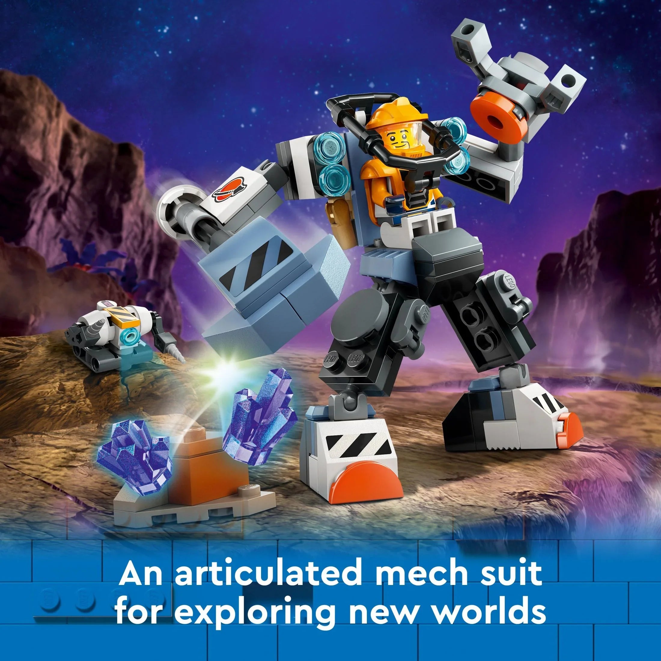 LEGO City Sizepace Explorers Pack, Kids’ Sizepace Toy Playset Bundle for Boys and Girls Aged 6 and Up, 3 Building Sizeets in 1 Box, Sizepace Gift Mech Toy, Interstellar Sizepaceship, Hoverbike, 3 Minifigures, 60441