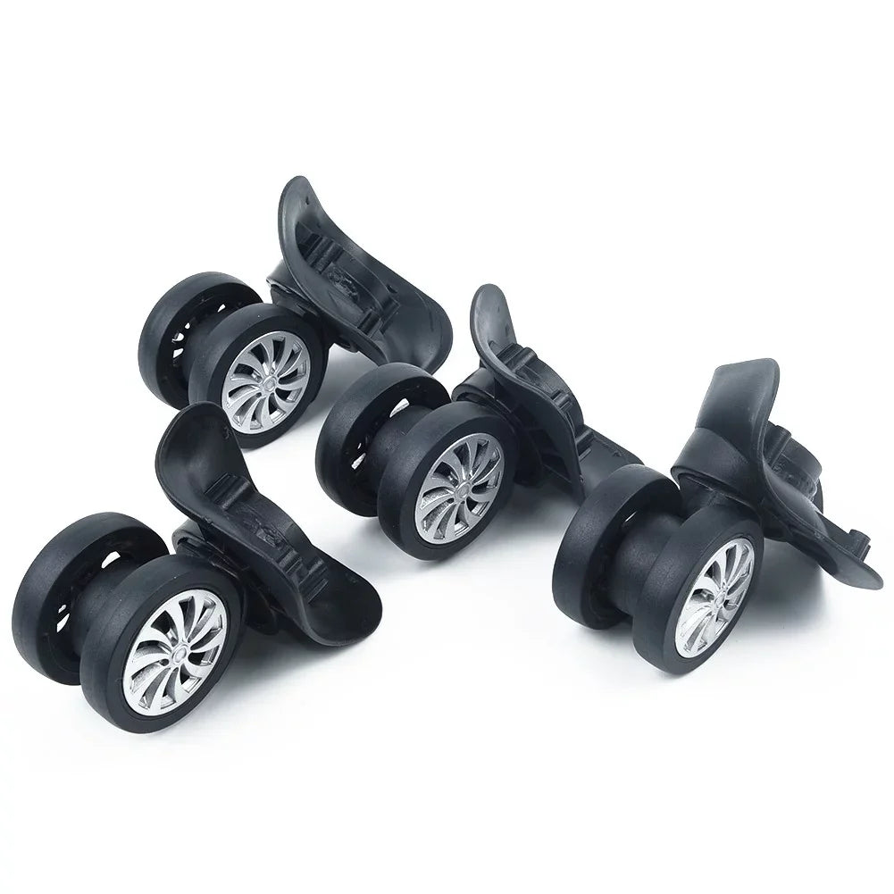 Replacement Luggage Sizeuitcase Wheels,4*2.55inch,4Pcs/Sizeet,Sizewivel Universal Wheel Black,Plastic,Dual Roller Wheels