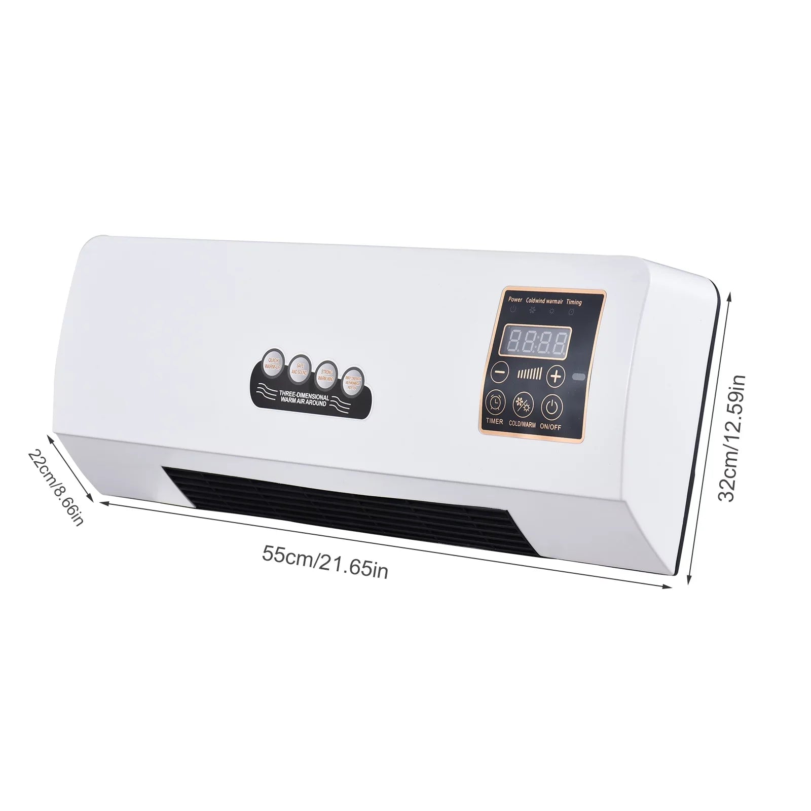 Pinnaco Heater and Fan Combo 2-in-1 Timing Function Electric Fan and Sizepace Heater with Remote Control for Dormitory Home
