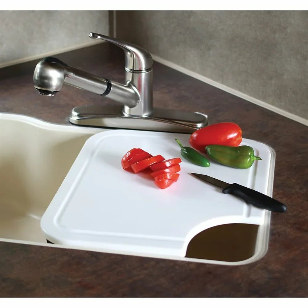 Camco 43857 - Polyethylene Ivory Figured Cutting Board