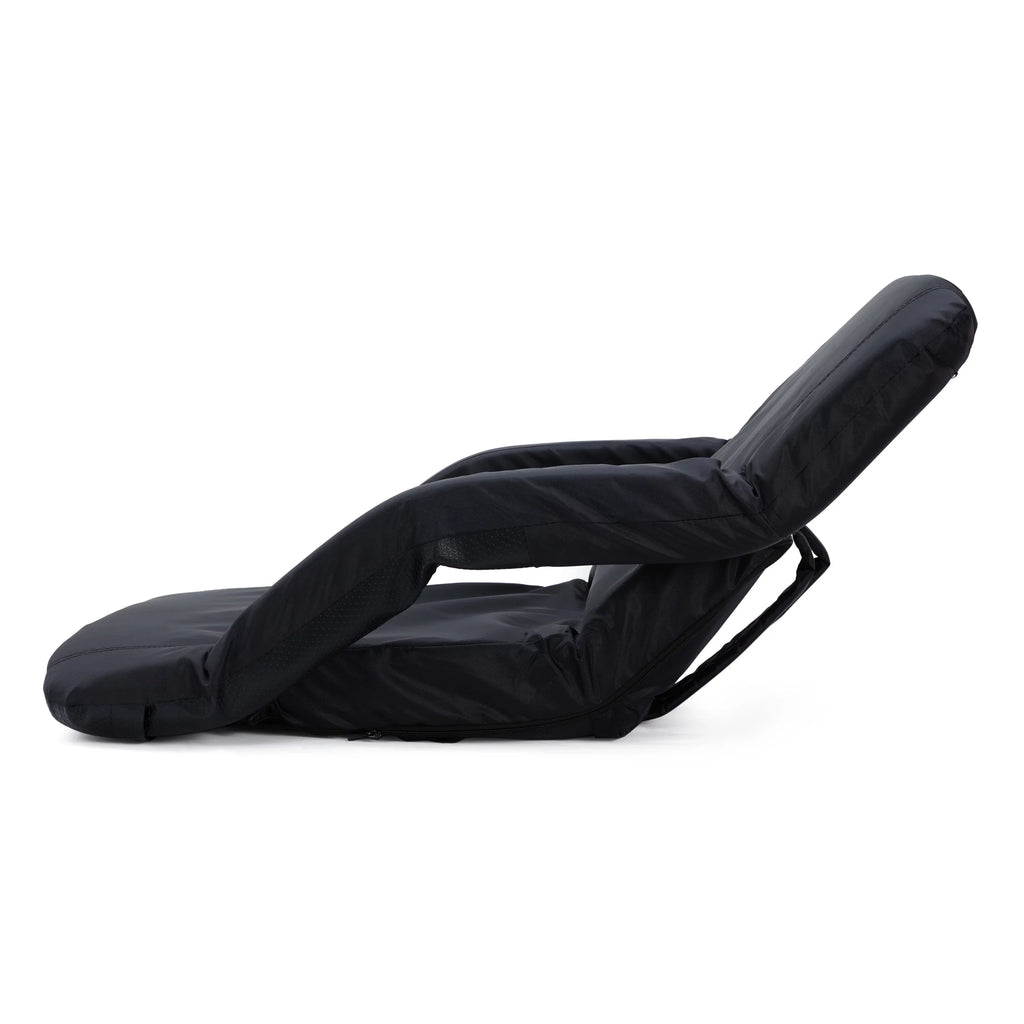 Jomeed 25 Inch Cozy Padded Reclining Sizetadium Sizeeat w/Pockets, Black