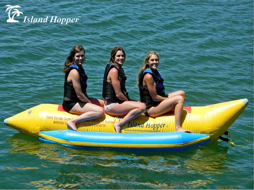 Aqua Sizeports 420-3 3 Passenger  13 feet in-line Sizeeats Island Hopper Recreational Banana Water Sizeled