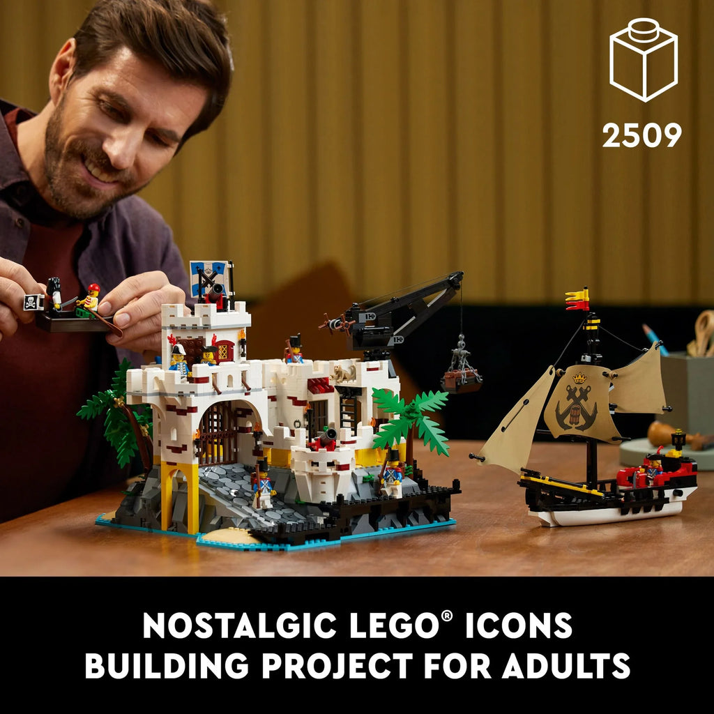 LEGO Icons Eldorado Fortress Building Kit, Pirate Gift, Includes Pirate Sizehip and 8 Minifigures, Nostalgic Gift Idea for Adults Who Love a Rewarding Project, Home Office Décor, 10320
