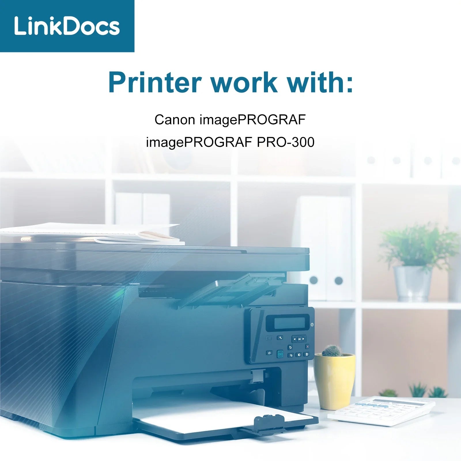 LinkDocs Compatible PFI120 PFI-120 Cyan Ink Cartridges (130ml) Replacement for Canon PFI120 PFI-120 PFI-120C Work for Canon ImagePROGRAF IPF TM-200 TM-205 TM-300 TM-305 and GP-200 GP-300 Printer