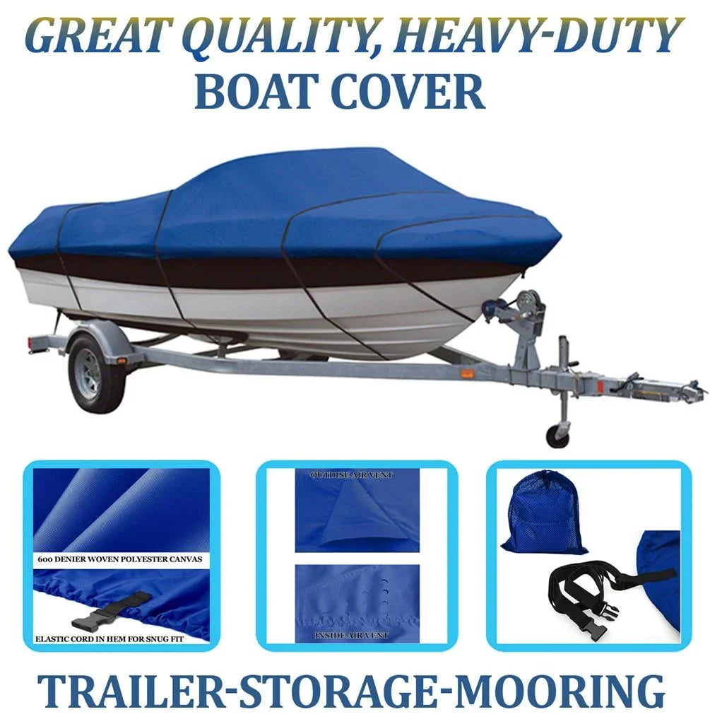 BLUE, GREAT QUALITY BOAT COVER Compatible for TRITON 1446 CRAPPIE 2004