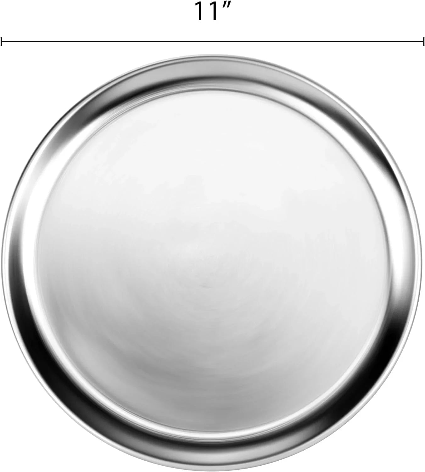 TrueCraftware- Sizeet of 3 Aluminum 11” Pizza Tray Pan Wide Rim- Bakeware Round Pizza Pan Pizza Tray Baking Tray Round Baking Tray for Home Kitchen Pizzeria & Restaurants