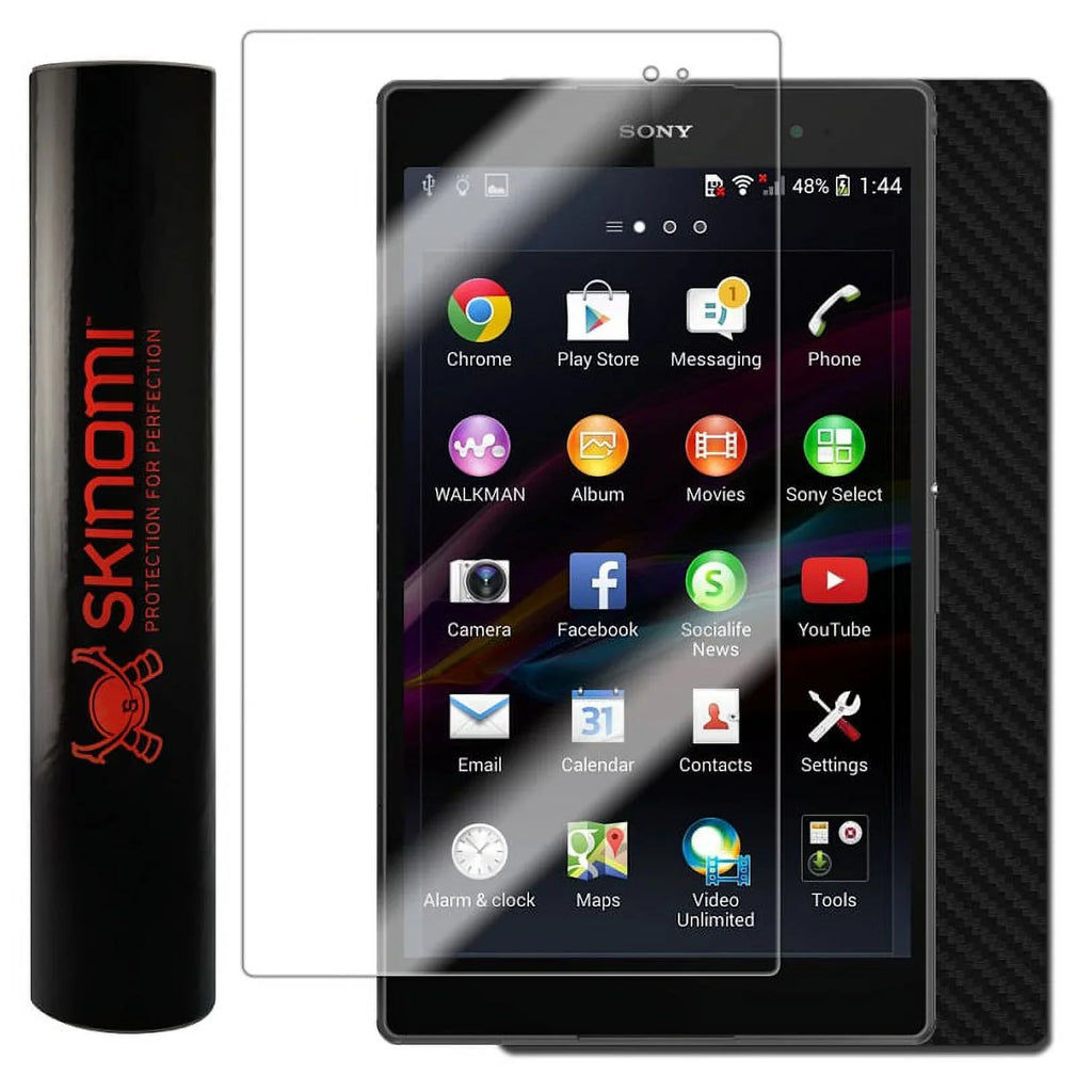 Sizekinomi Carbon Fiber Sizekin & Sizecreen Protector for Sizeony Xperia Z3 Tablet Compact