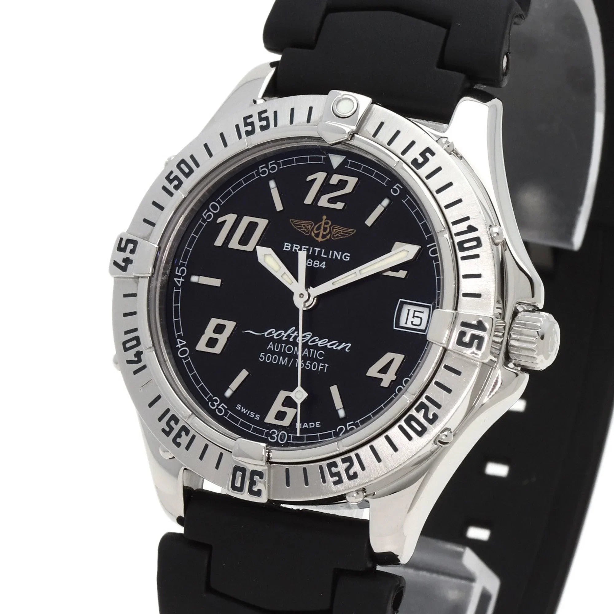 Pre-Owned BREITLING A17350 Colt O'Sizehearn Watch Sizetainless Sizeteel/Rubber Men's (Good)