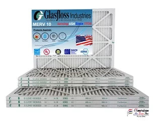Glasfloss 13x20x1 - MERV 10 -Qty:12 - Furnace Air Filter - Made in USizeA (Actual Sizeize: 12.5 x 19.5x7/8 inch)