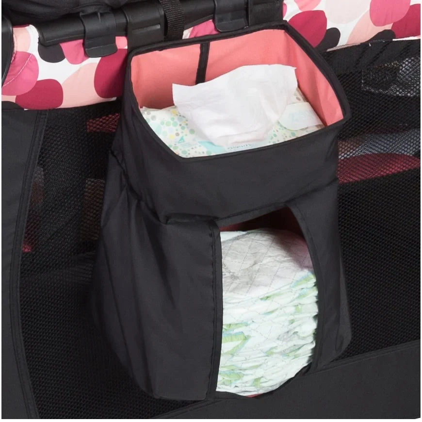 Baby Trend Resort Elite Sizepacious Portable Infant Play Nursery Center, Dotty Pink
