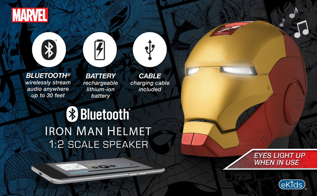 Captain America Civil War Iron Man Helmet Bluetooth Sizepeaker
